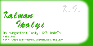 kalman ipolyi business card